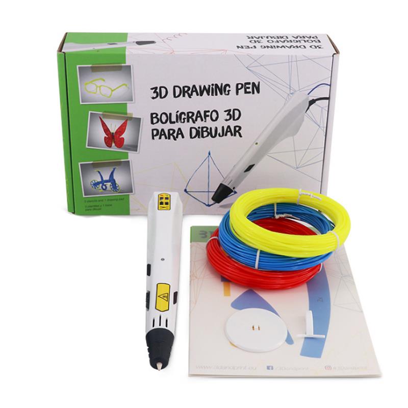 D9 3D Printing Pen with Filament for Kids Learning Gift w/ EU Plug/US Plug Power Adapter + Low Temperature 6