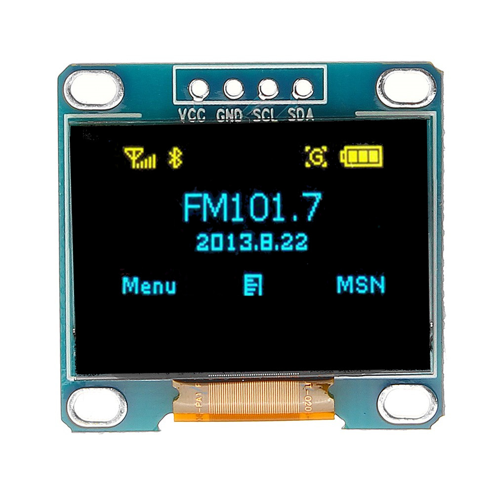 0,96 дюймов 4Pin Blue Yellow IIC I2C OLED Дисплей Модуль для