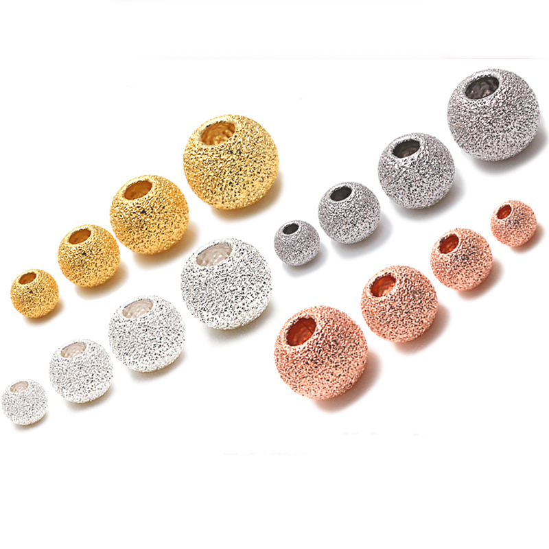 

S925 стерлингового серебра 5pcs свободные шарики браслет круглый ручной работы DIY ювелирных изделий