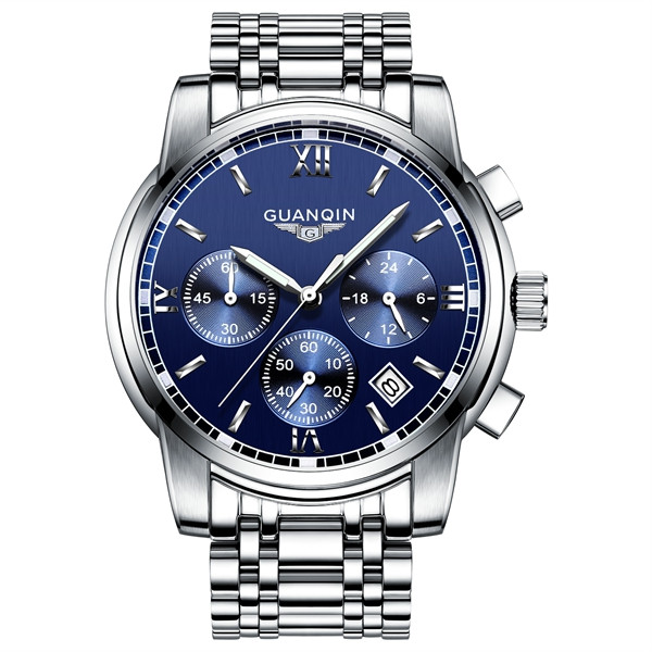 

Роскошные GUANQIN Мужские наручные часы Модные часы с хронографом Водонепроницаемы Full Steel Кварцевые часы GS19018