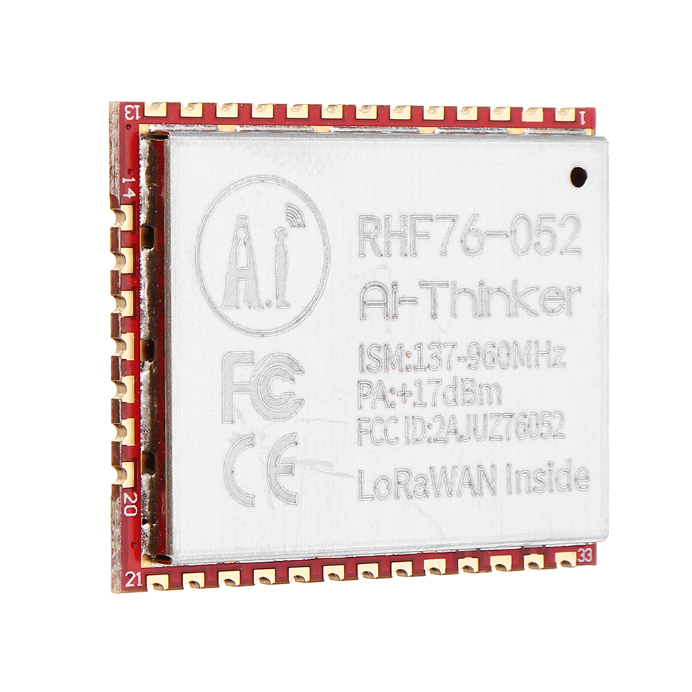 

SX1276 Wireless LoRa Module RHF76-052 LoRaWAN Node Module Integrated STM32 Low Power433/470/868/915MHz