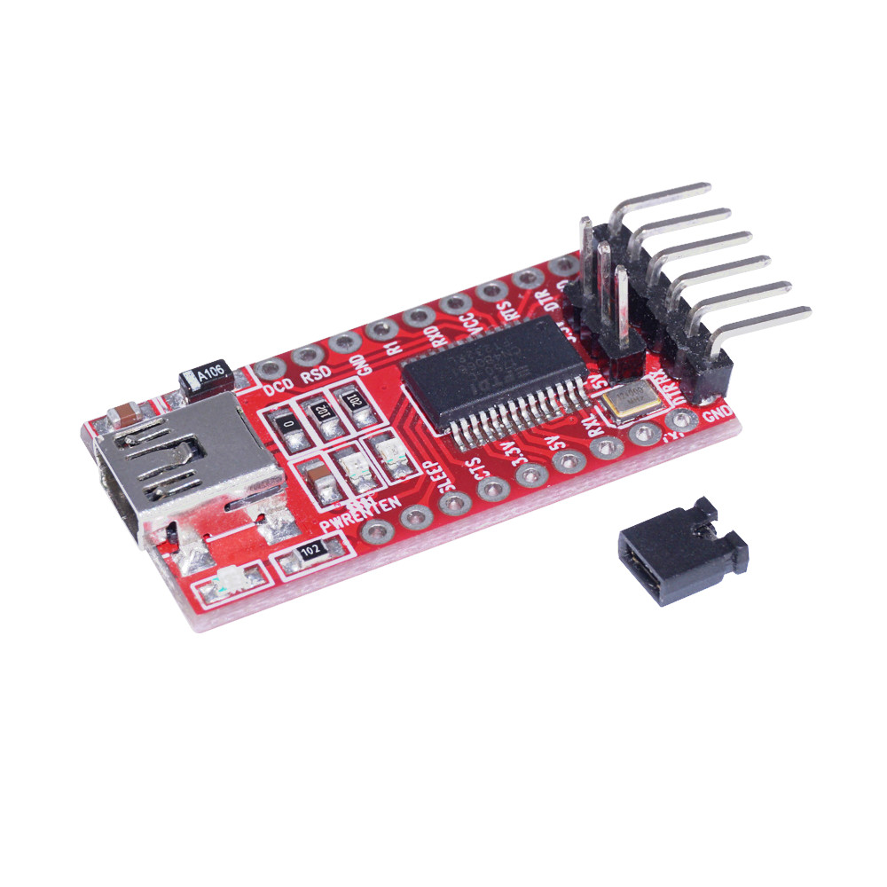 

NEW Geekcreit® FT232RL FTDI 3.3V/5V to TTL Serial Converter Adapter Software Burner Module For Arduino