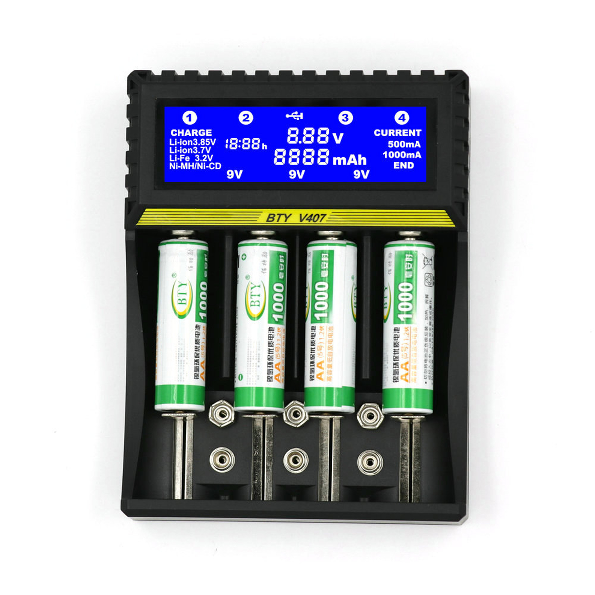 

Universal Smart LCD Charger Multifuncation Lithium Battery Charger For 9V AA AAA Ni-MH Ni-CD 18650 Li-ion Battery Charger lot
