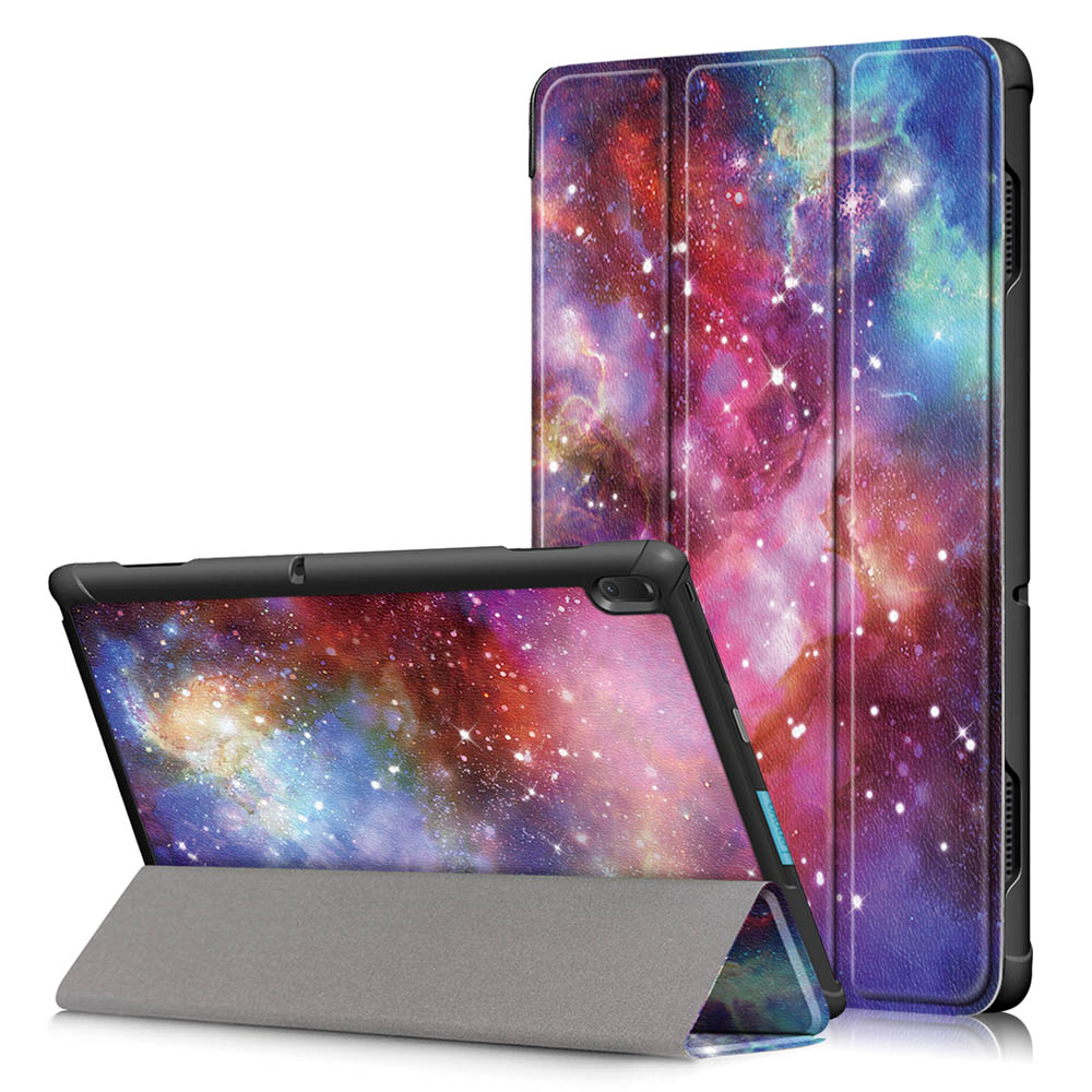 

Tri-Fold Printing Tablet Case Cover for Lenovo Tab E10 Tablet - Milky Way galaxy