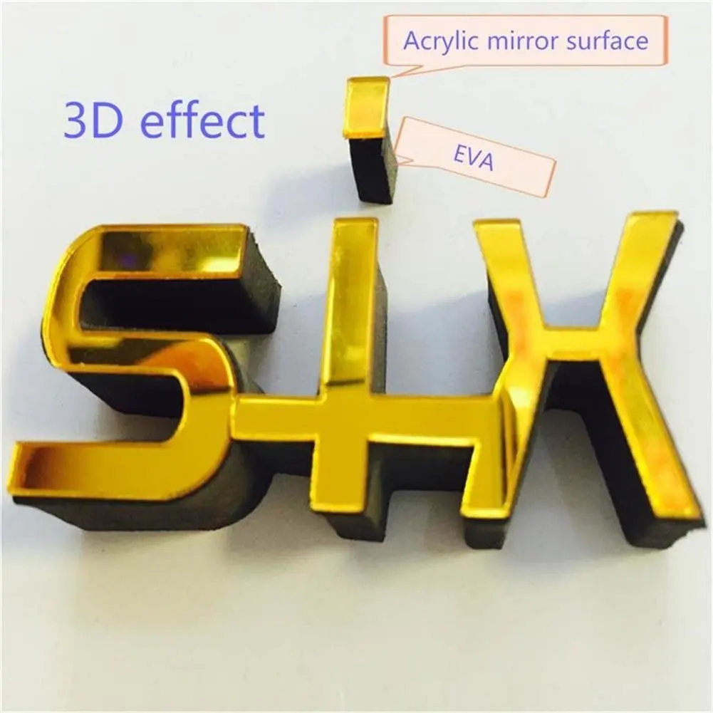 New 3D DIY Mirror Surface Wall Clocks Living Meeting Room Decorative Wall Watches 