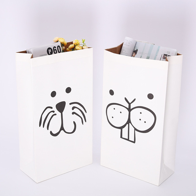 

European Ins Children's Room Toys Home Debris Storage Kraft Paper Storage Bag
