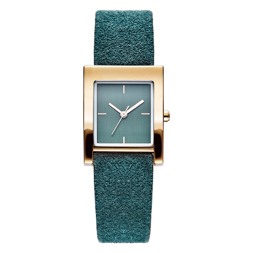 

SK K0080 Rectangle Casual Style Leather Strap Women Watch