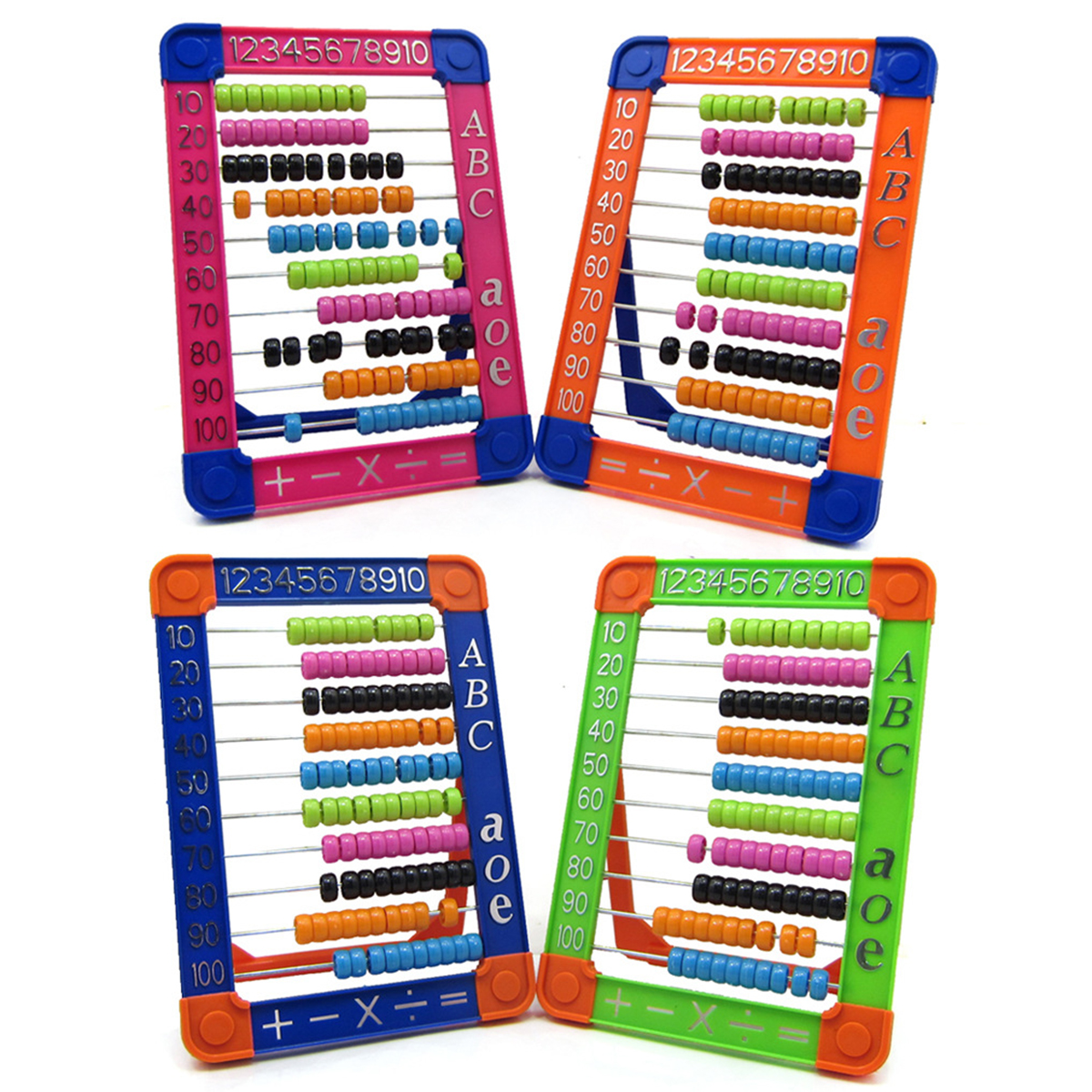 

100 Бисер Abacus Подсчет Количество Дошкольный Малыш Обучение Математике Образование Калькулятор Игрушки