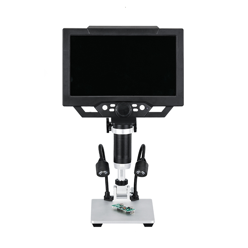 G1600 Microscopio con Monitor 9 Pollici da 12 Megapixel 1-1600X Continuo con Luce a LED 10