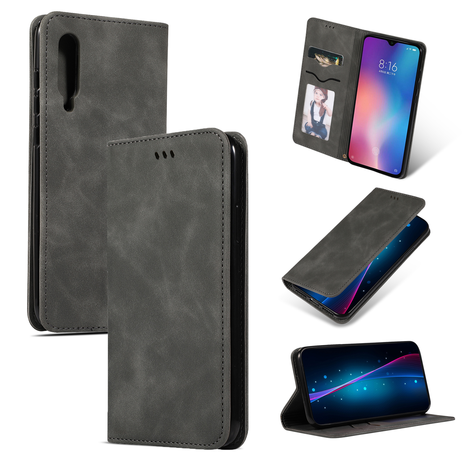 

Bakeey Flip Shockproof Card Slot With Magnetic PU Leather Full Body Protective Case For Xiaomi Mi 9 / Mi 9 Transparent Edition
