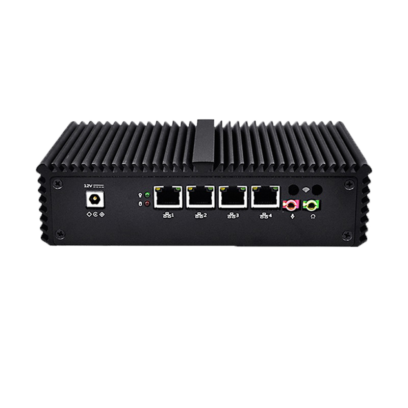 

QOTOM Mini Pc Core I3-5005U 4GB DDR3+64GB SSD 4 Gigabit Ethernet Machine Micro Industrial Q335G4 Multi-network Port