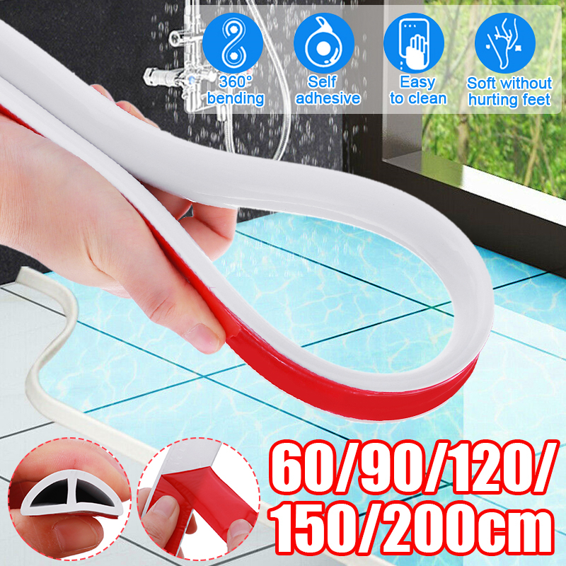Find Household Waterproof Strip Water Retention Silicone Threshold Dam Adhesive Strip Bathroom Shower Barrier Holder Seal Strip Bathroom Accessories for Sale on Gipsybee.com with cryptocurrencies