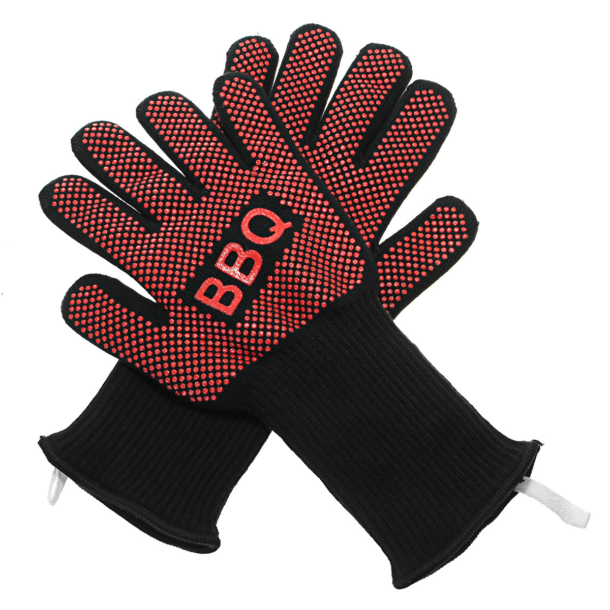 

2X Barbecue Heat Resistant Silicone Gloves Oven Kitchen Grill BBQ Cooking Mitts Security Glove