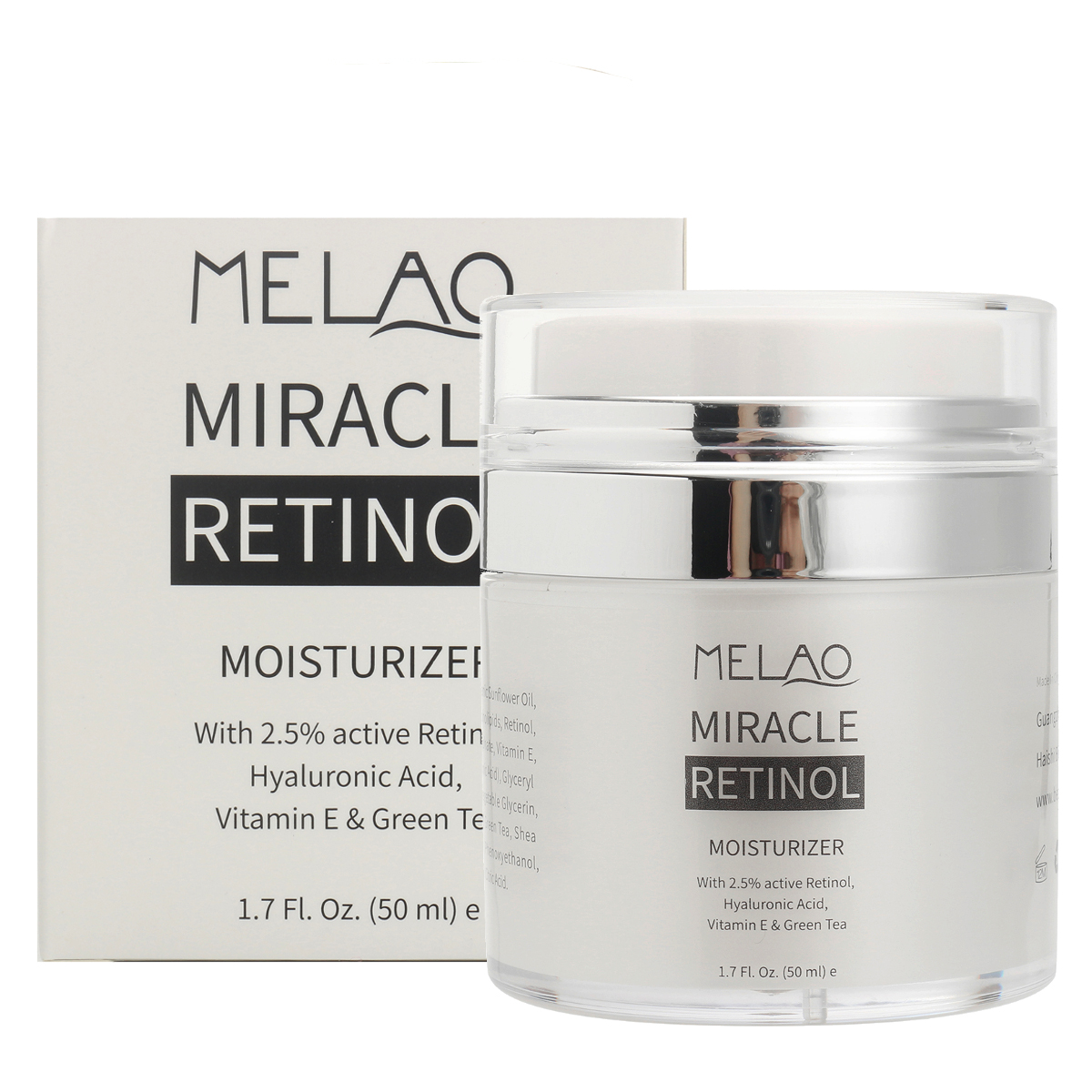 

Melao Retinol Moisturizer Facial Cream Serum Anti Wrinkles Aging Hyaluronic Acid Vitamin E Skin