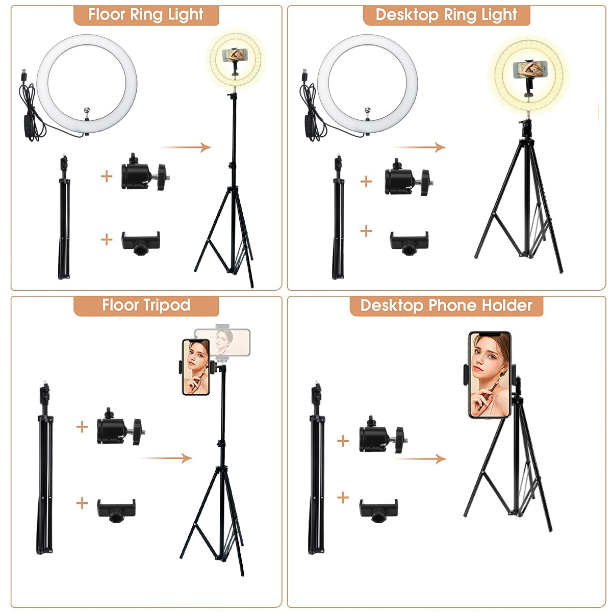 Find Clearance Price 10 inch LED Ring Light Lamp with 1 6M Stand for Youtube Tiktok Makeup Video Fill Light for Sale on Gipsybee.com with cryptocurrencies