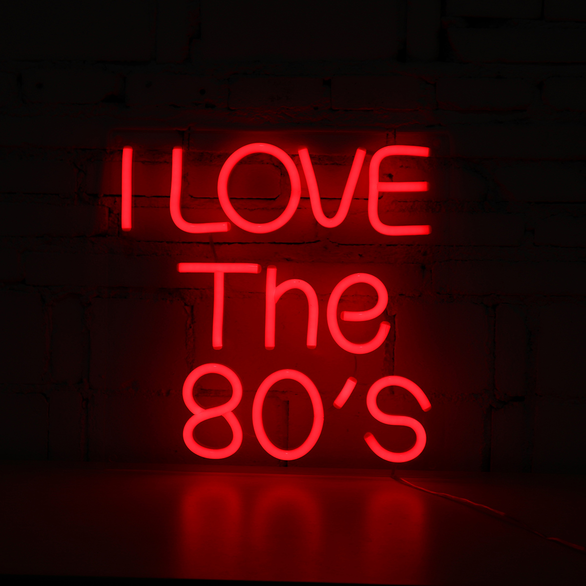 

I Love The 80'S Neon Sign LED Tube Handmade Visual Artwork Bar Club Wall Stage Light Decor