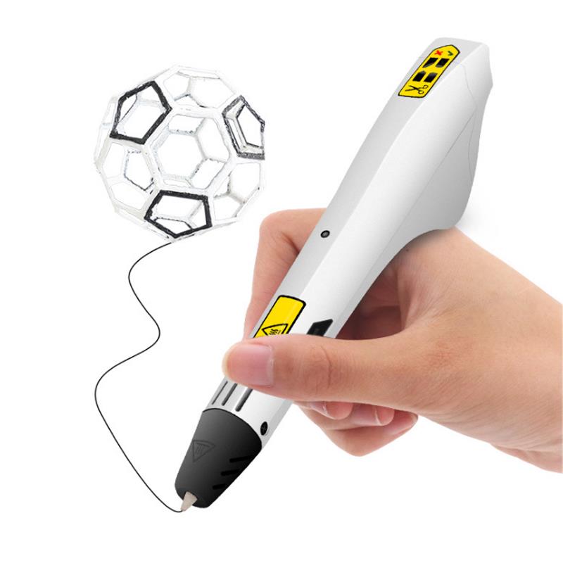 D9 3D Printing Pen with Filament for Kids Learning Gift w/ EU Plug/US Plug Power Adapter + Low Temperature 7