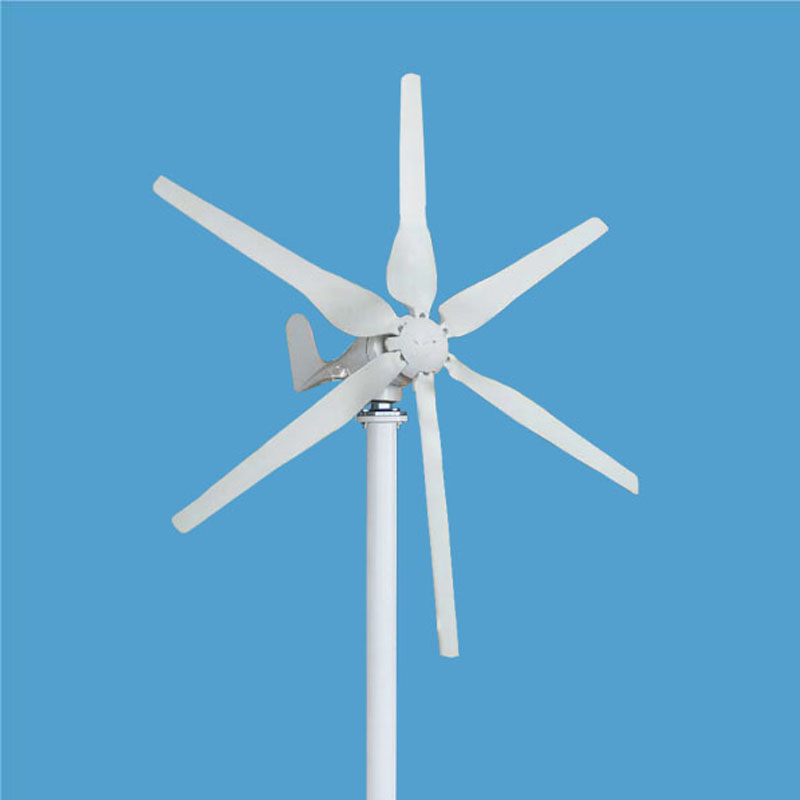 

500W 12V/24V/48V 6 Blades Small Horizontal Wind Turbine Wind Generator Kit