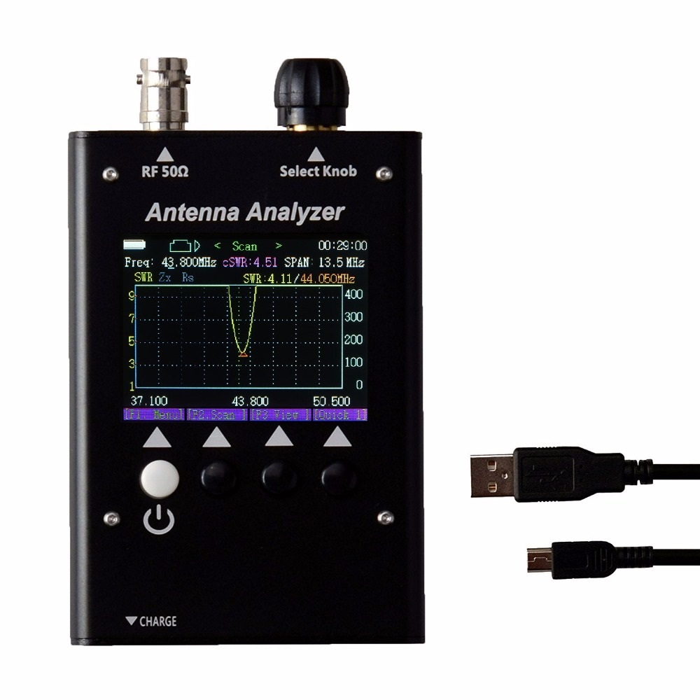 

SA160 Color Graphic Antenna Analyzer 0.5-60MHz BNC Connector for Two Way Radio Testing Ham Digital Multifunction Meter
