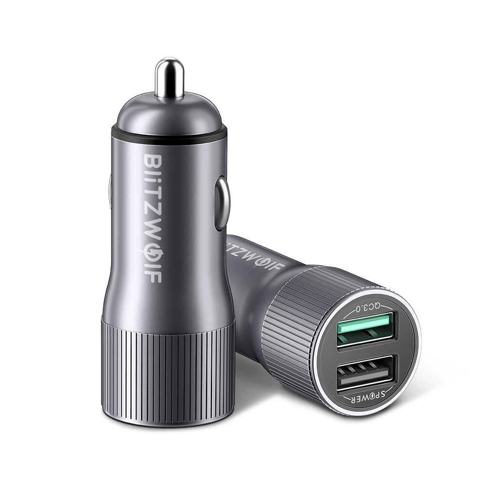 

BlitzWolf® BW-SD2 30 Вт QC3.0 2.4A Два порта USB Быстрое Авто Зарядное устройство для iPhone 12 12 Mini 12 Pro Макс для