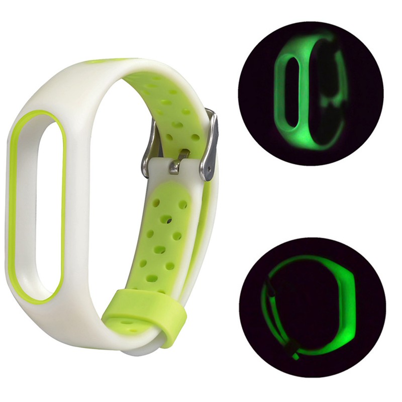 

Replacemet Doule Colour Luminous Watch Strap for XIAOMI MIband 2