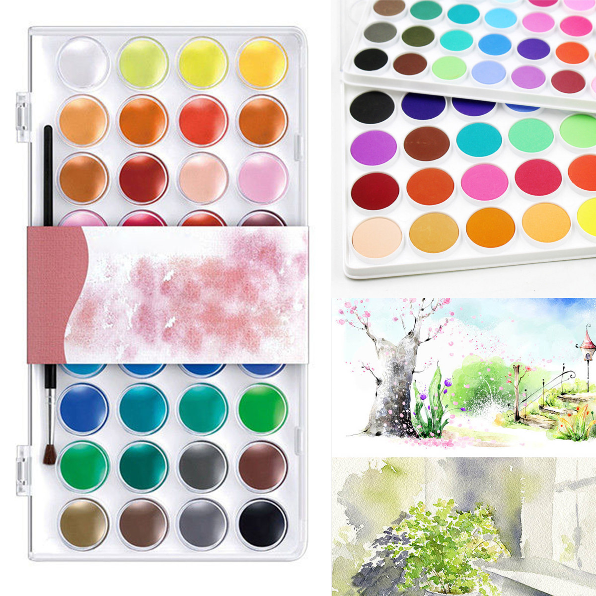 

36 Assorted Colors Solid Watercolor Artist Acrylic Paint Pigment Box Set