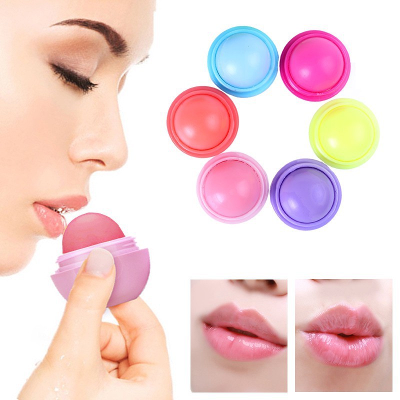 

Fruit Lip Balm Ball Portable Smooth Moisturizing Natural