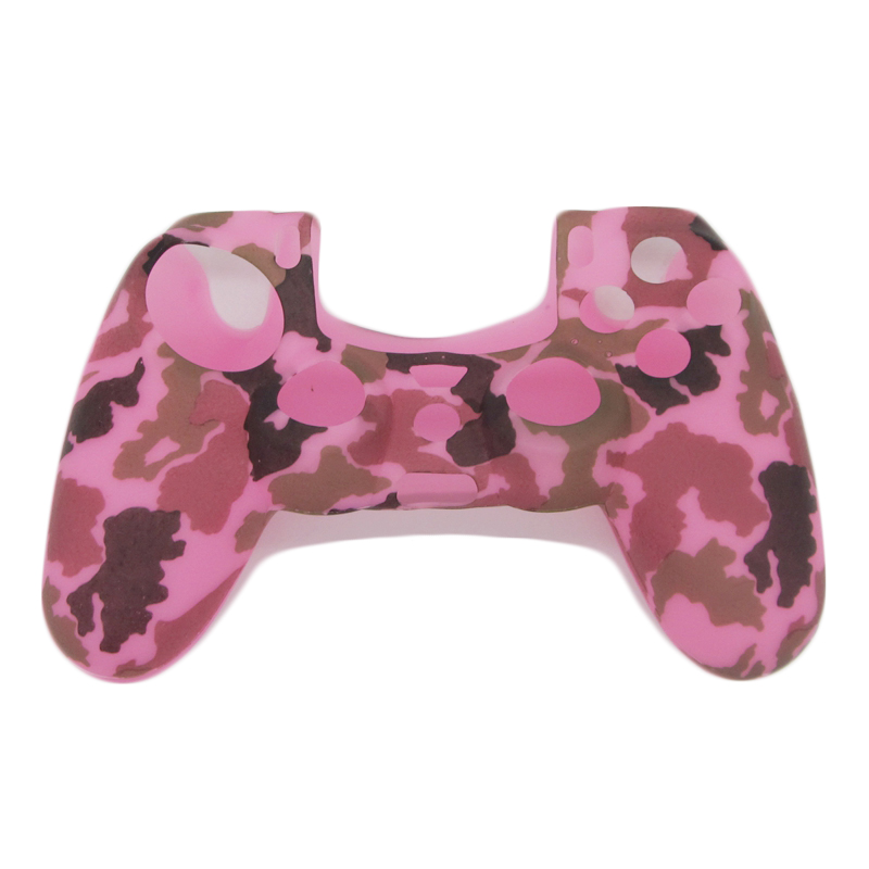 Camouflage Army Soft Silicone Gel Skin Protective Cover Case for PlayStation 4 PS4 Game Controller 5
