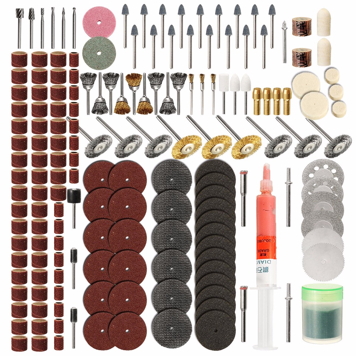 

217pcs Rotary Tool Accessories Set Grinding Sanding Polishing Tool for Dremel