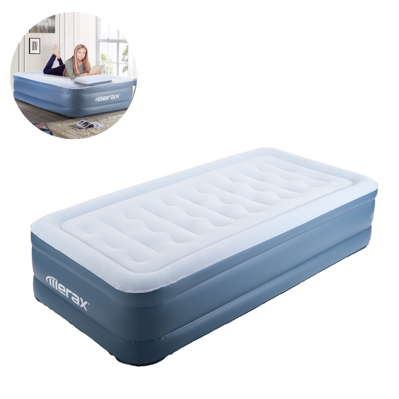 

[US DIRECT] Merax 72.83 x 37.4 x 17.7inch Double Air Mattresses Camping Travel Lazy Air Bed Moisture Proof Mat With Pillow 120V AC Pump