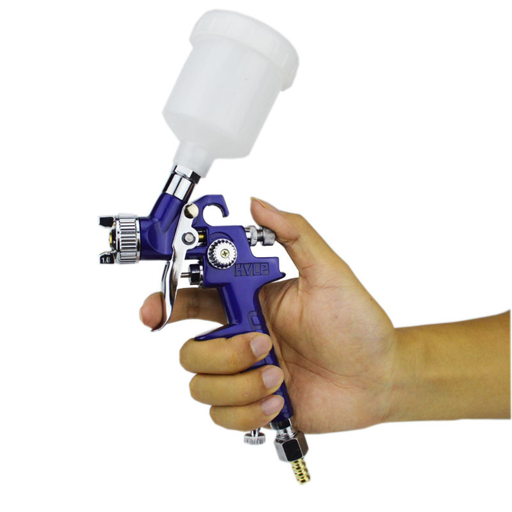

0.8mm/1.0mm Nozzle H-2000 Professional HVLP Spray G un Mini Air Paint Spray Guns Airbrush For Painting Car Aerograph