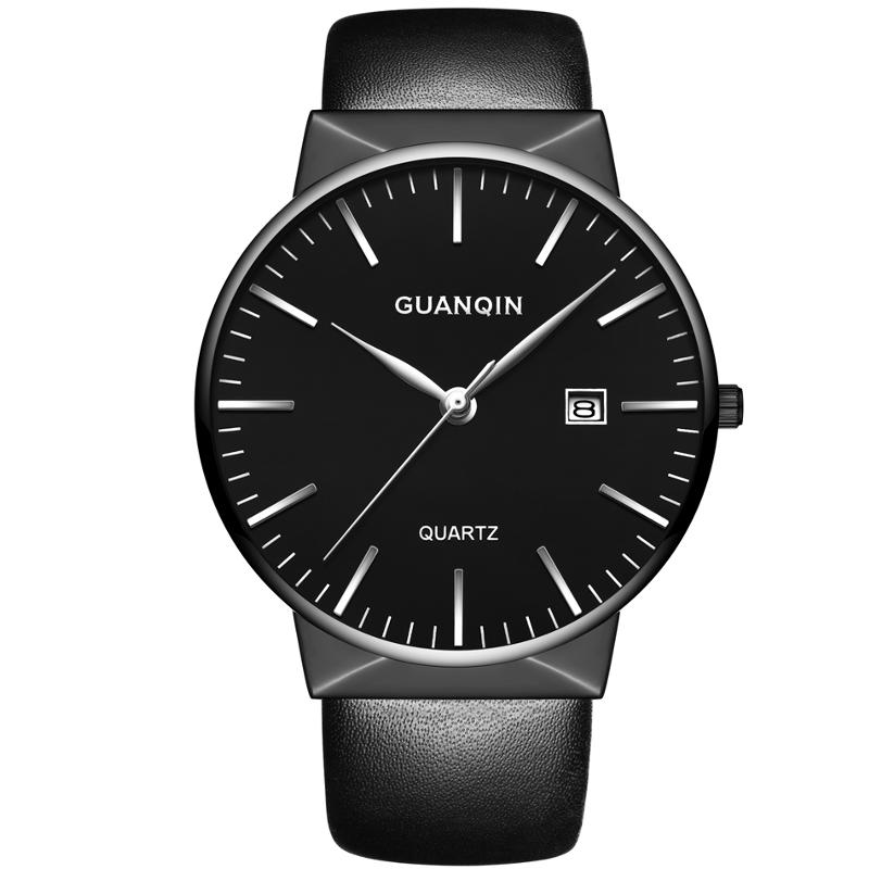 

GUANQIN GS19058 Luxury Men Quartz Watch Fashion Leather Strap Wrist Watch