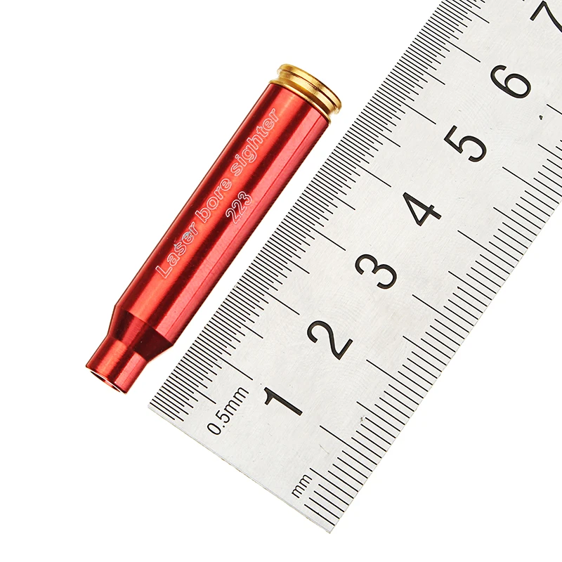 Red CAL 223 REM Gauge 5.56mm Laser Boresighter Red Dot Sight Brass Cartridge Bore Sighter Caliber