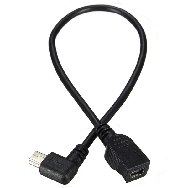 

24cm 90 ° Мини-USB-мужчина для мини-USB Женский удлинитель