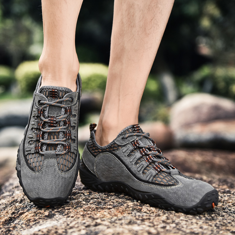 Slippers - Men Outdoor Mesh Breathable Slip Resistant Water Hiking ...