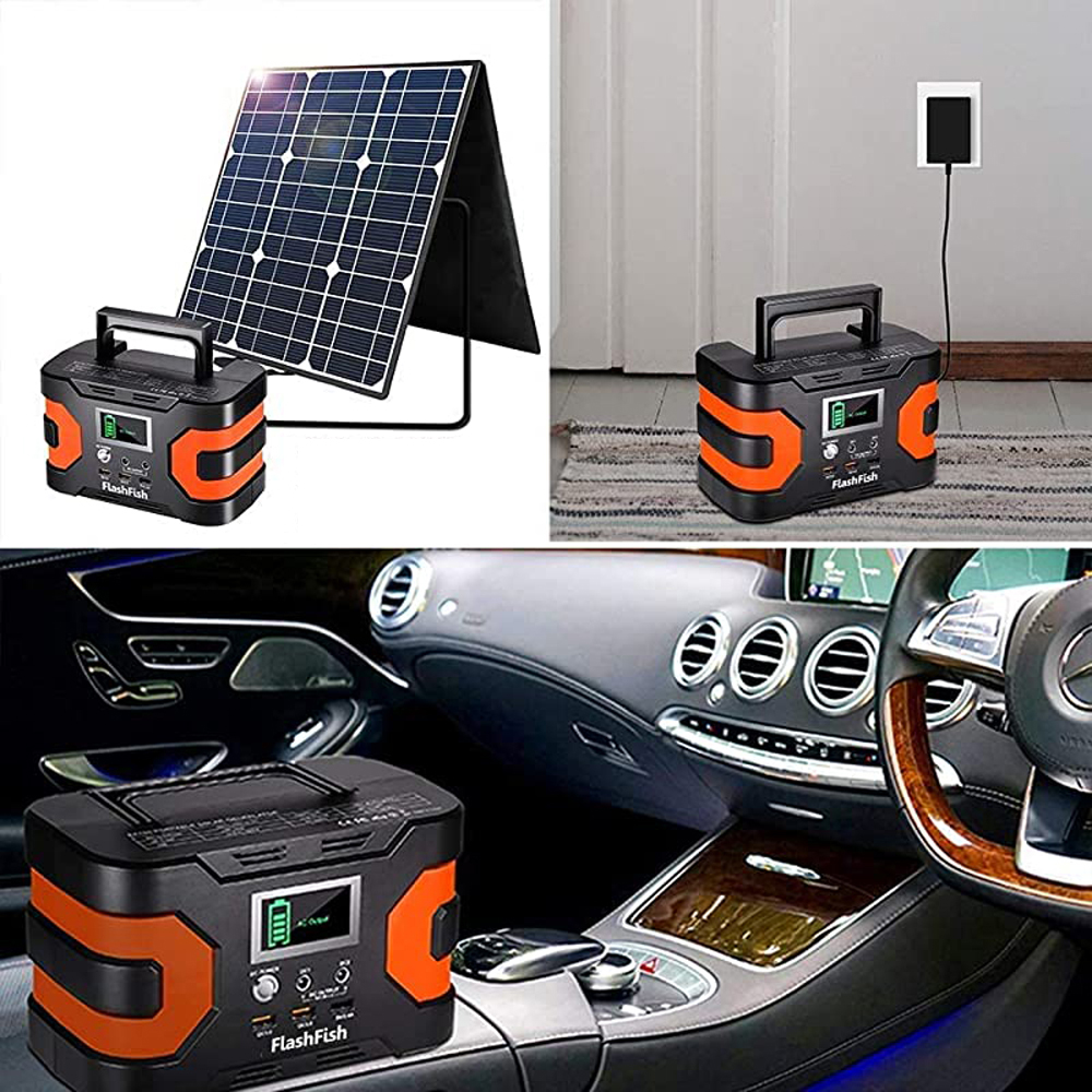 Find US Direct FLASHFISH EA150 200W Peak Power 166Wh 45000mAh Portable Power Station Flashfish 18V 100W Foldable Solar Panel With PD Type c QC3 0 Energy Storage Kit For Outdoor Camping for Sale on Gipsybee.com with cryptocurrencies