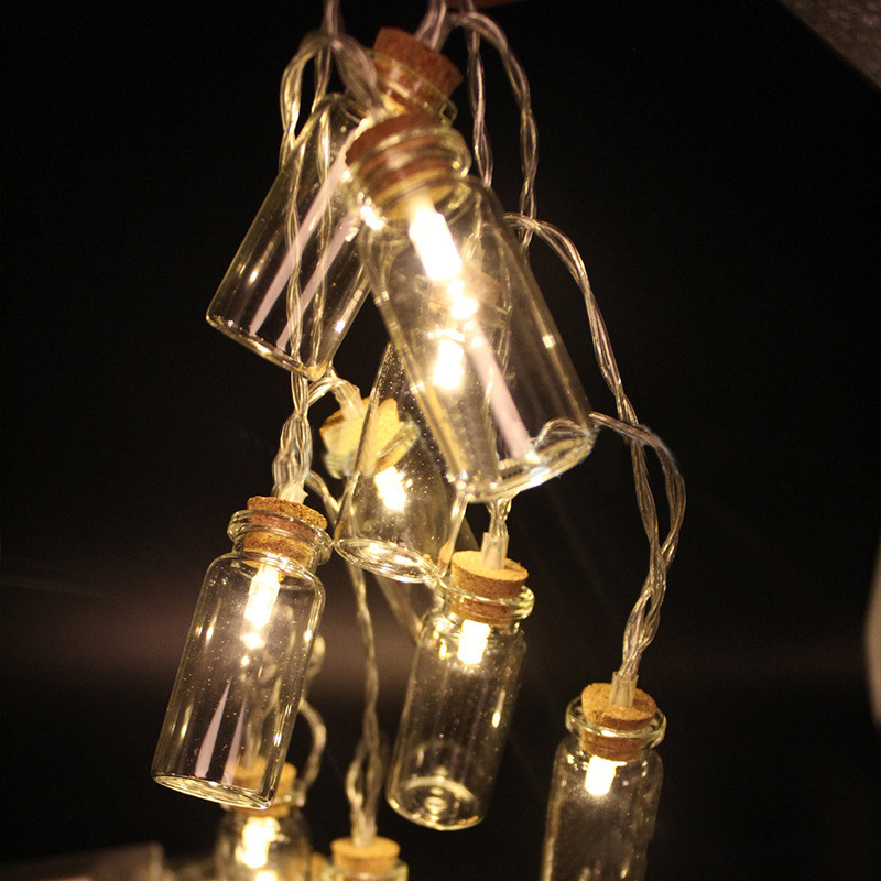 

1.5M Battery Powered 10 LED Wishing Bottle Fairy String Light for Christmas Garden Wedding Party Decoration
