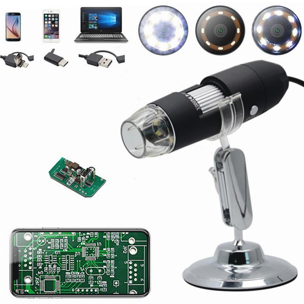 

DANIU HD 2.0MP 1000X 3 IN 1 USB Android Type-c Microscope Electronic Digital Microscope 1920*1080P Resolution For Mac An