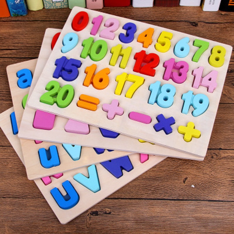 

Дети Деревянные Цифровые Буквы Трехмерные Головоломки Соответствующие Игры Форма Когнитивные Блоки Игрушки