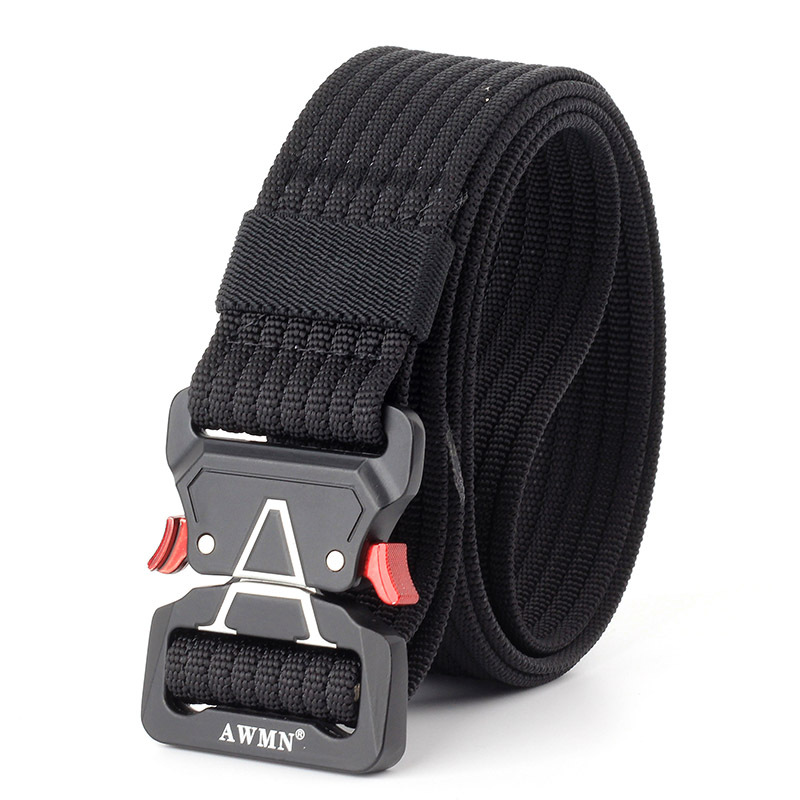 

125cm AWMN S05-3 3.8cm Tactical Belt Inserting Quick Release Quick Release Buckle Military Fan Hunting Nylon Belts