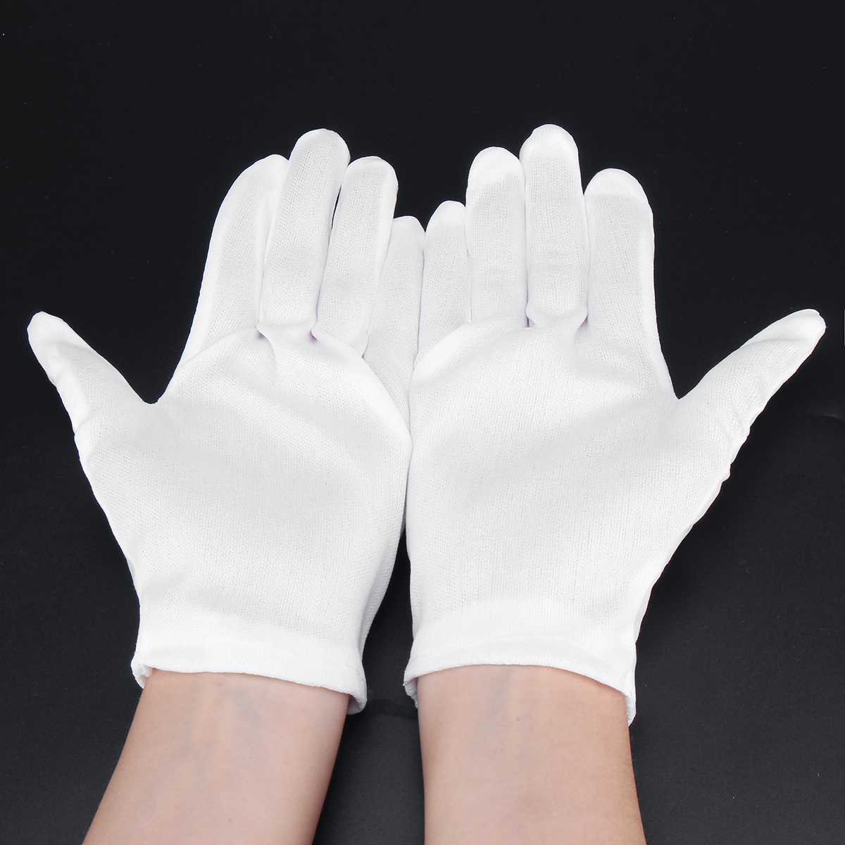 

12Пары Nylon Работа Перчатки Белый этикет Перчатки Защита от пыли Перчатки Защита