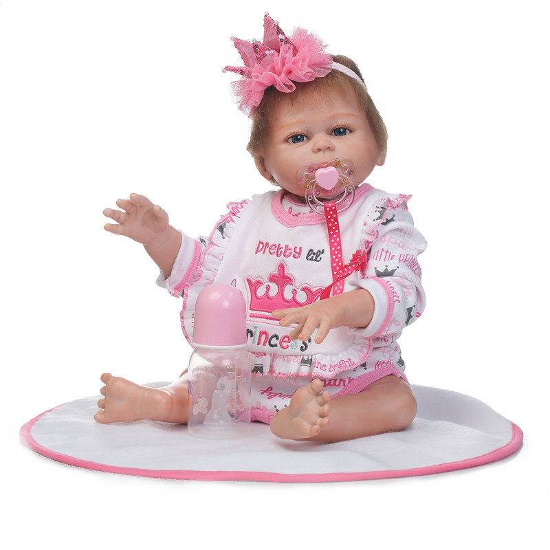 

19.5 "Handmade Силиконовый Reborn Girl Body Lovely Dolls Новорожденные виниловые игрушки для новорожденных