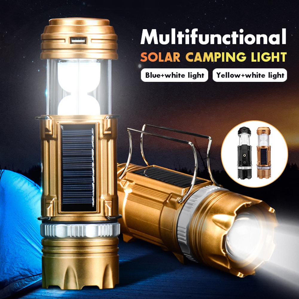 Portable Camping LED Lantern USB Rechargeable Outdoor Light Lantern Tent Lamp 
