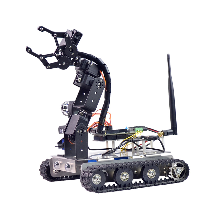 

Xiao R GFS DIY Wifi Robot Arm Car Metal Chassis 2560 RaspberryPi 3B+ Board
