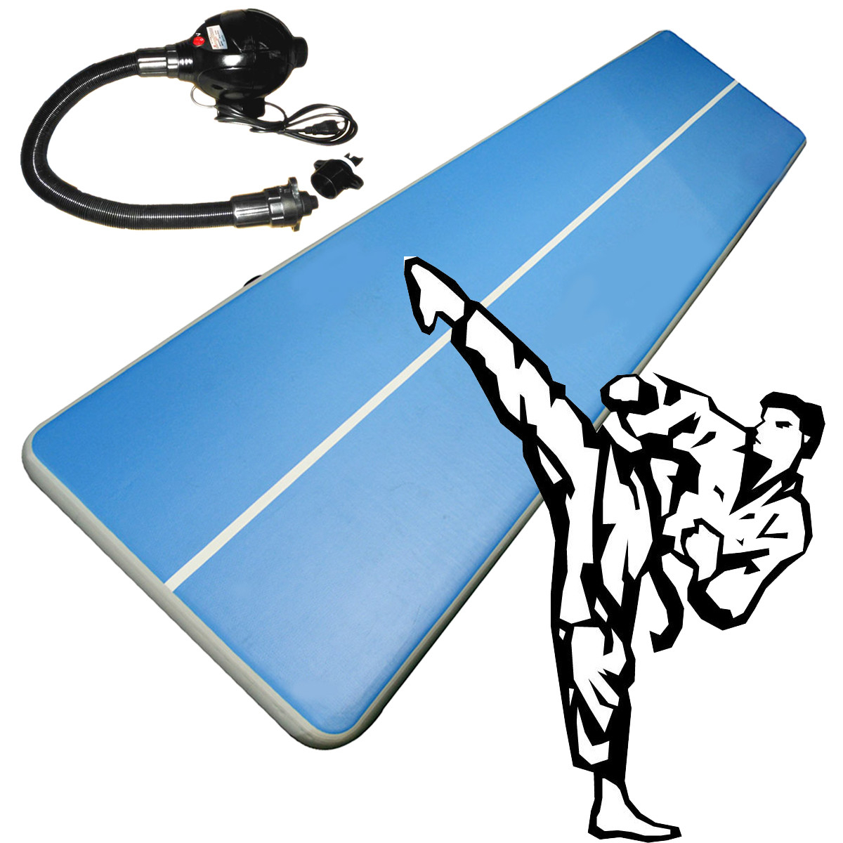 

157x79x8inch Airtrack Gymnastics Mat Inflatable GYM Air Track Mat Gym Mat Tumbling Cheerleading Pad with Pump