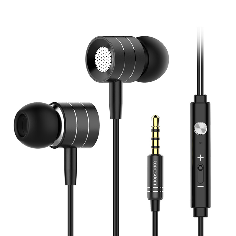 

Langsdom I7A Metal Wired Earphone 3.5mm Heavy Bass Sound In-ear Earbuds Headphone With Mic