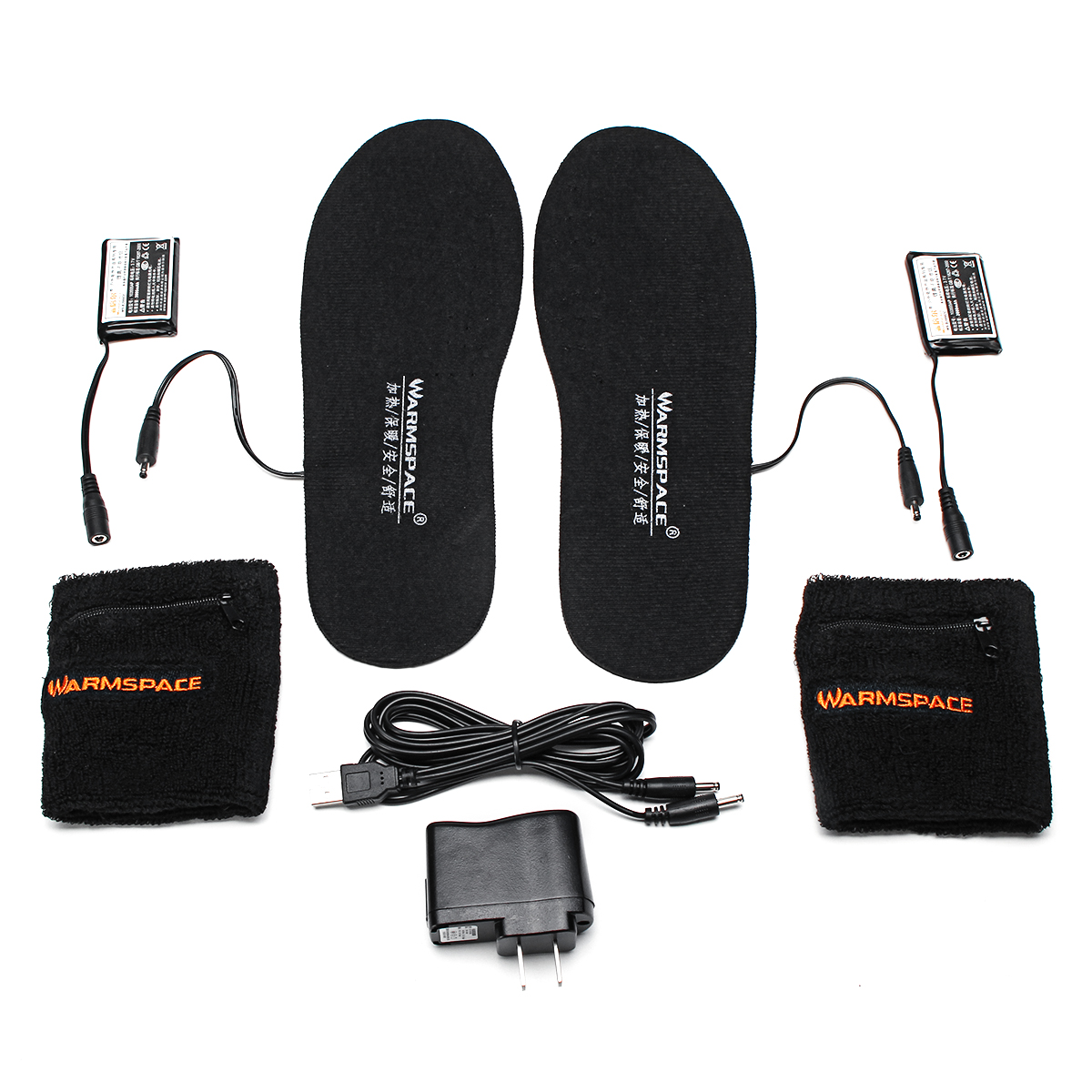 WARMSPACE Electric Heated Shoe Insole Foot Warmer Heater Feet Warm Socks Boot + 2 Battery от Banggood WW