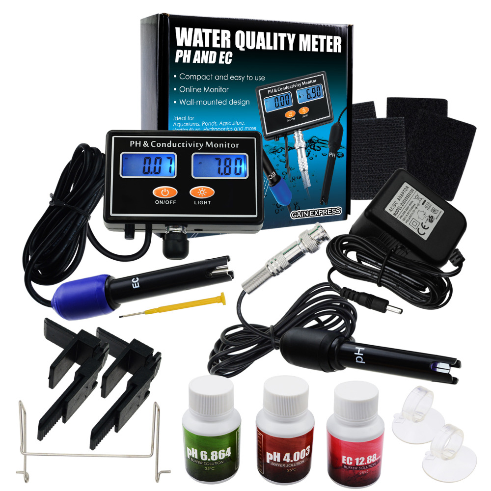 

Digital PH&EC Conductivity Monitor Meter Tester ATC Water Quality Real-time Continuous Monitoring Detector
