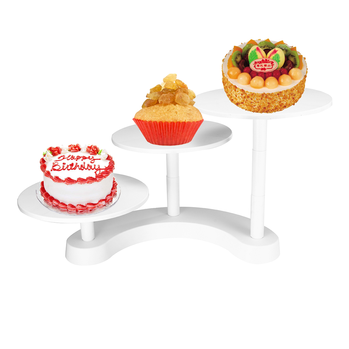 

White 3 Tiers Cake Stands Plastic Cupcake Dessert Wedding Birthday Party Display Decorations