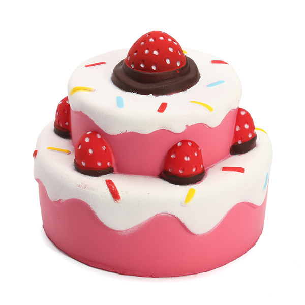 

11CM Jumbo Squishy Клубничный торт с ароматом Супер медленно растущей игрушки для детей Симпатичный подарок